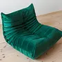 Togo Lounge Set 4-pc. Velvet Emerald Green 5