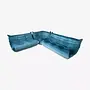 Togo Lounge Set 3-pc. Velvet Sea Blue 0