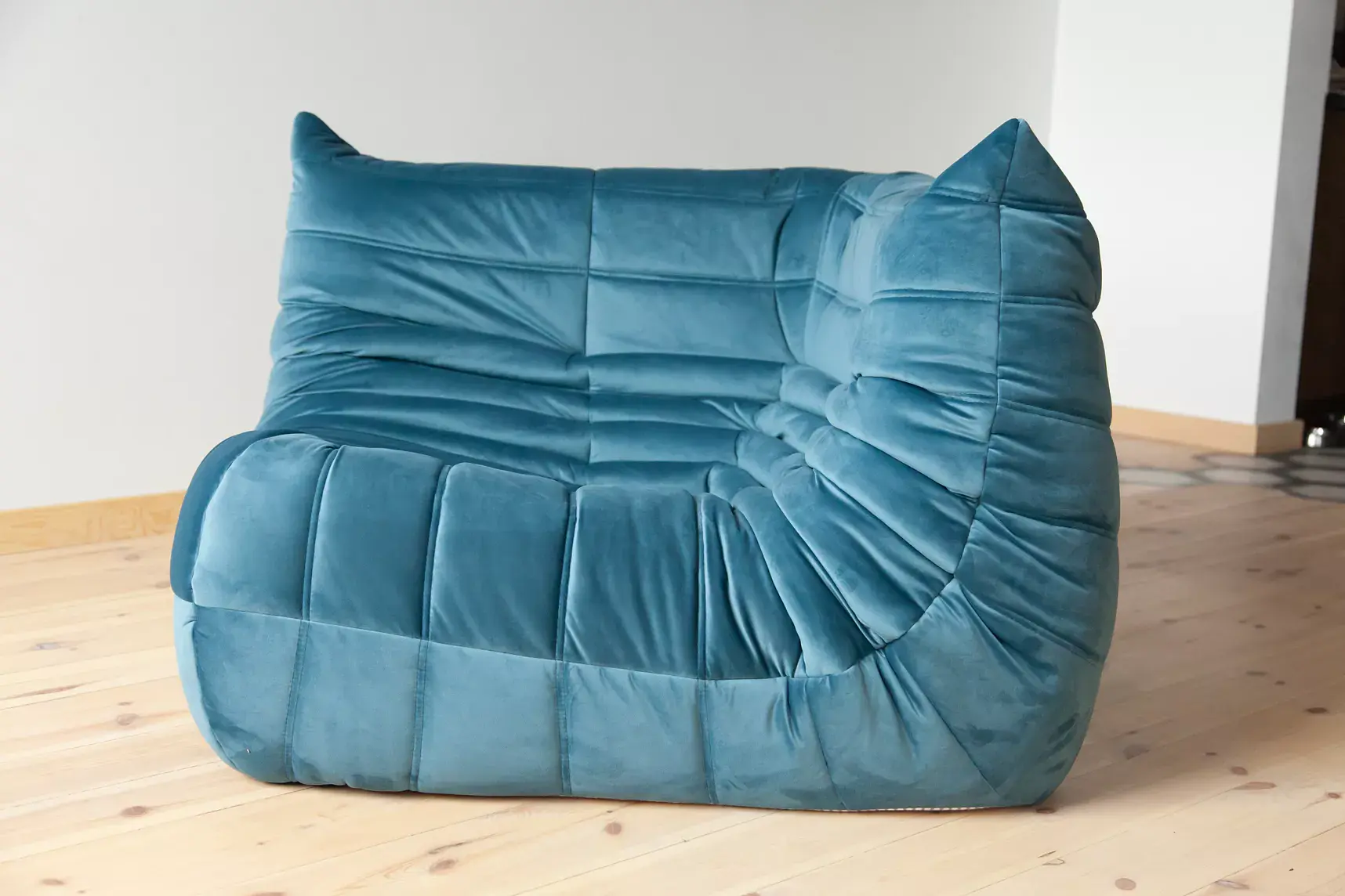 Togo Lounge Set 3-pc. Velvet Sea Blue 6
