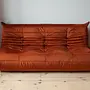 Togo Lounge Set 3-piece Velvet Amber-Orange 1