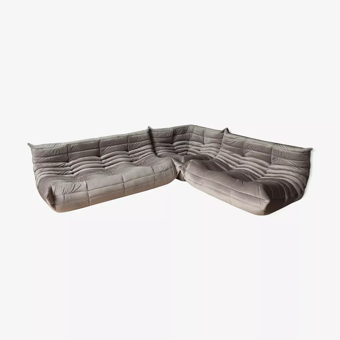 Togo Lounge Set 3-tlg. Samt Warmgrau 0