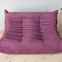 Togo Lounge Set 3-pc. Textile Aubergine 5