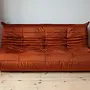 Togo Lounge Set 4-pc. Velvet Amber-Orange 1