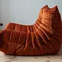 Togo Lounge Set 4-pc. Velvet Amber-Orange 7