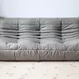Togo Lounge Set 3-piece Madras Leather Ash Grey 1
