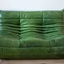 Togo Lounge Set 3-pc. Pull-Up Leather Green 1