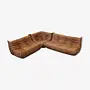 Togo Lounge Set 3-pc. Pull-Up Leather Tobacco Brown 0