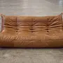 Togo Lounge Set 3-tlg. Pull-Up-Leder Tabakbraun 1