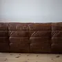 Togo Lounge Set 3-pc. Pull-Up Leather Walnut Brown 2