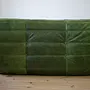Togo Lounge Set 3-tlg. Pull-Up-Leder Grün 6