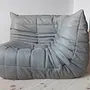 Togo Lounge Set 3-pc. Madras Leather Ash Grey 6