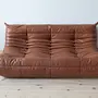 Togo Lounge Set 3-piece Pull-Up Leather Kentucky Brown 1