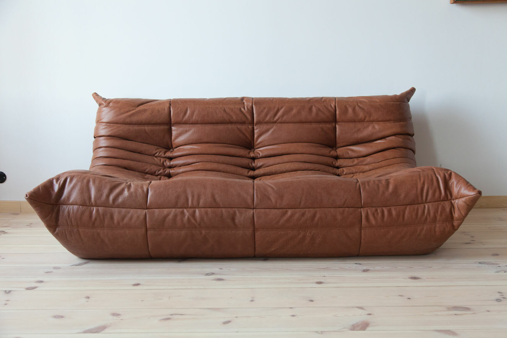Togo Lounge Set 3-piece Pull-Up Leather Kentucky Brown 2