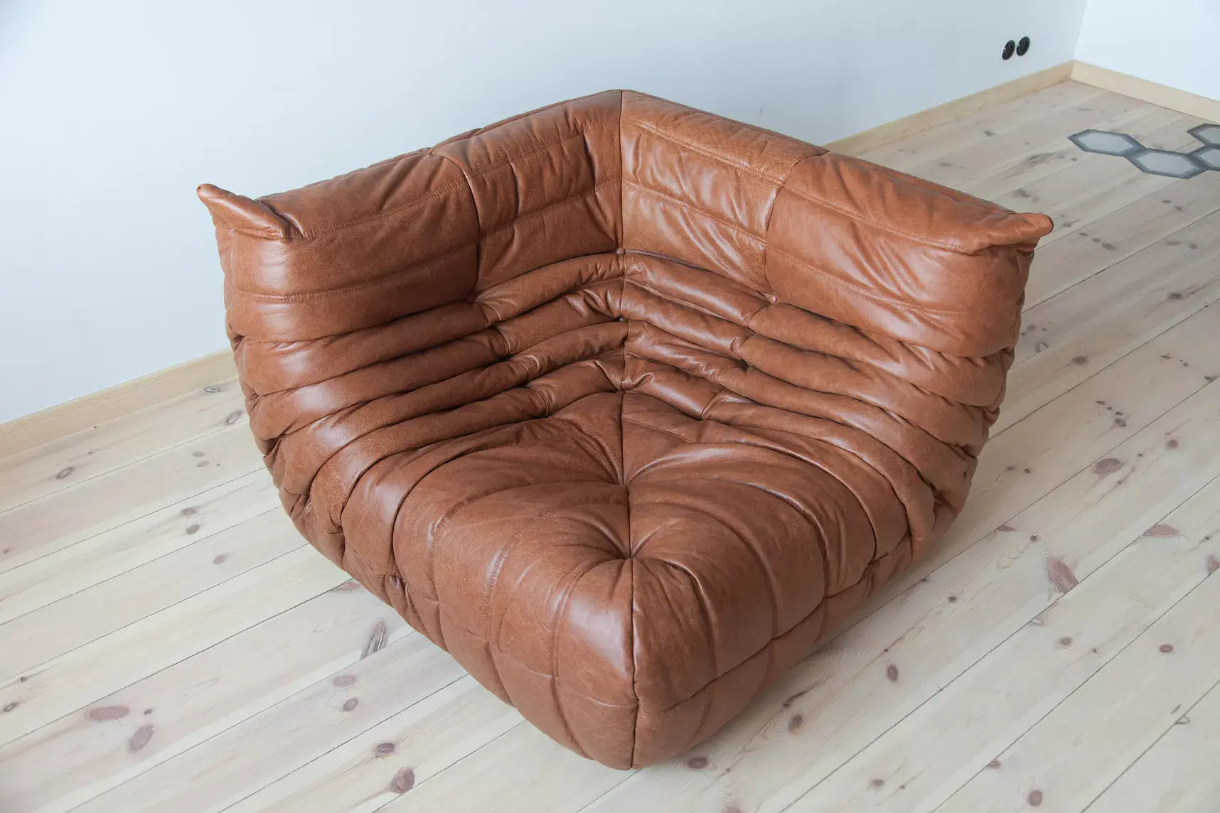 Togo Lounge Set 3-piece Pull-Up Leather Kentucky Brown 6