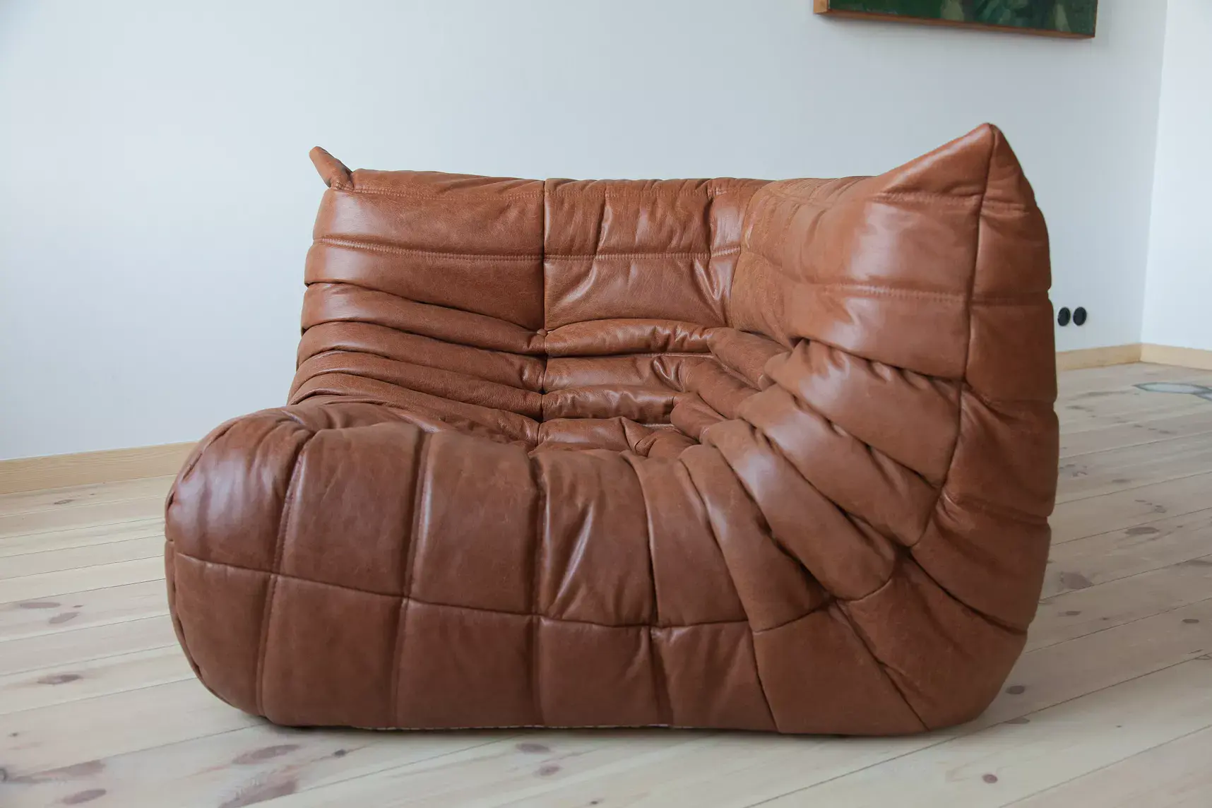 Togo Lounge Set 3-piece Pull-Up Leather Kentucky Brown 7