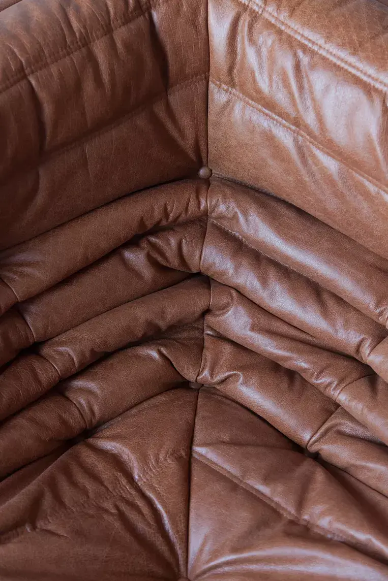 Togo Lounge Set 3-piece Pull-Up Leather Kentucky Brown 9