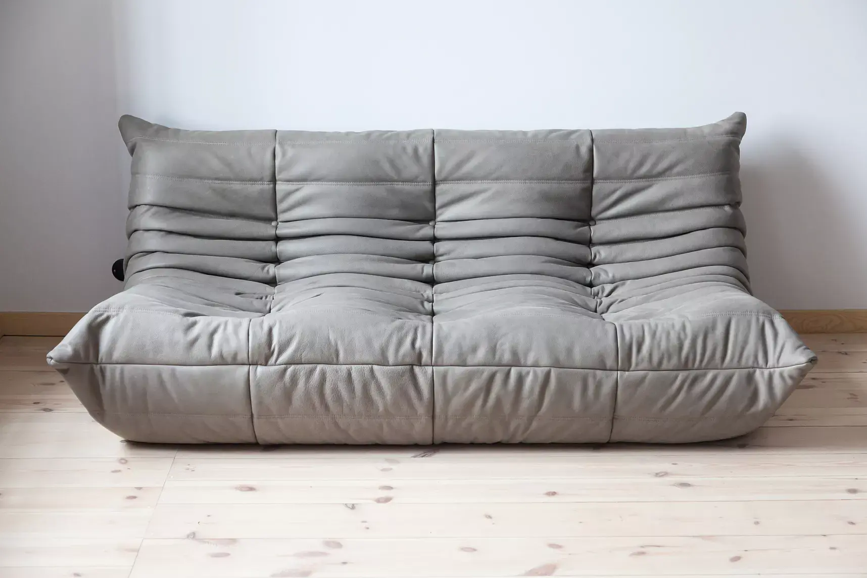 Togo Lounge Set 3-pc. Madras Leather Ash Grey 1
