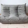 Togo Lounge Set 3-pc. Madras Leather Ash Grey 5
