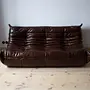 Togo Lounge Set 3-pc. High-gloss leather Dark brown 1