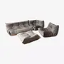 Togo Lounge Set 4-piece Velvet Warm Grey 0