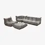 Togo Lounge Set 4-pc. Woven Fabric Warm Grey 0