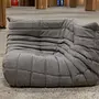Togo Lounge Set 4-tlg. Webstoff Warmgrau 3