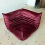 Togo Lounge Set 4-piece Velvet Burgundy 4