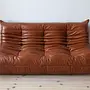 Togo Lounge Set 4-piece. High-gloss leather whisky brown 2