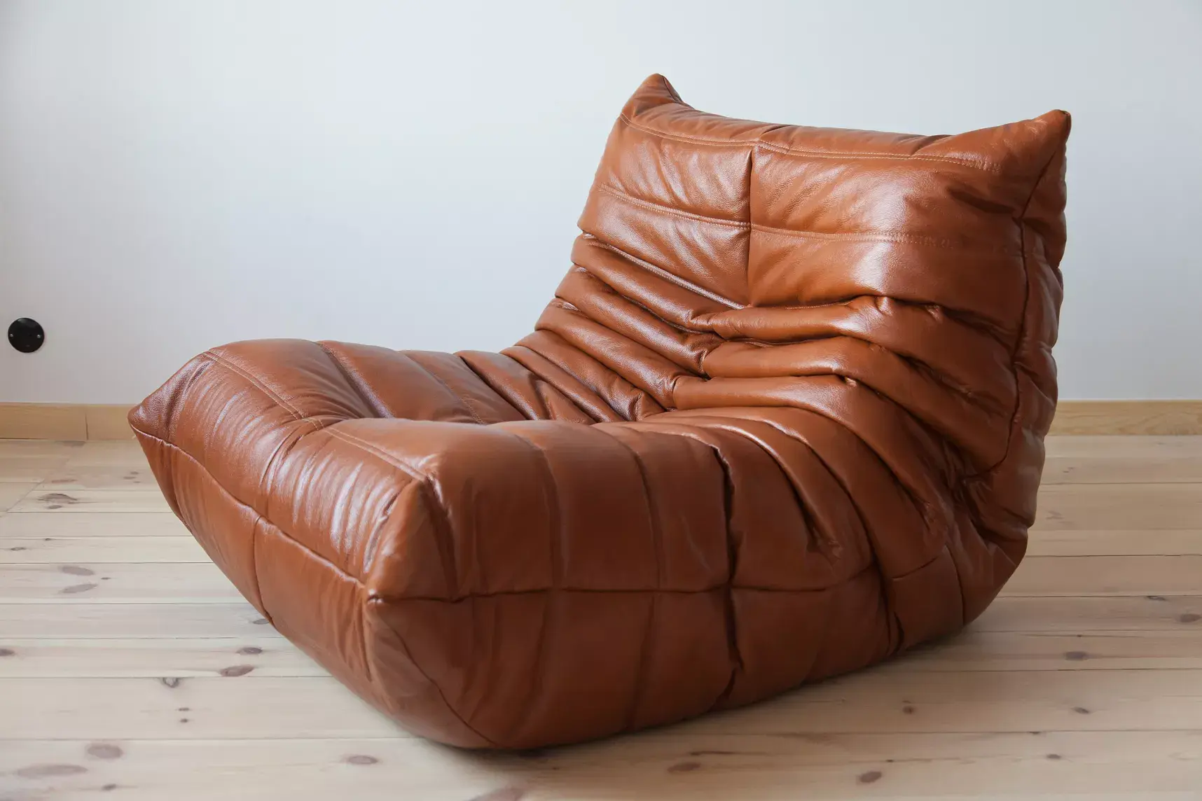 Togo Lounge Set 4-piece. High-gloss leather whisky brown 7