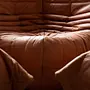 Togo Lounge Set 4-piece Pull-Up Leather Peach Brown 7