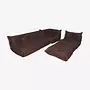 Togo Lounge Set 4-pc. Madras Leather Brown 0
