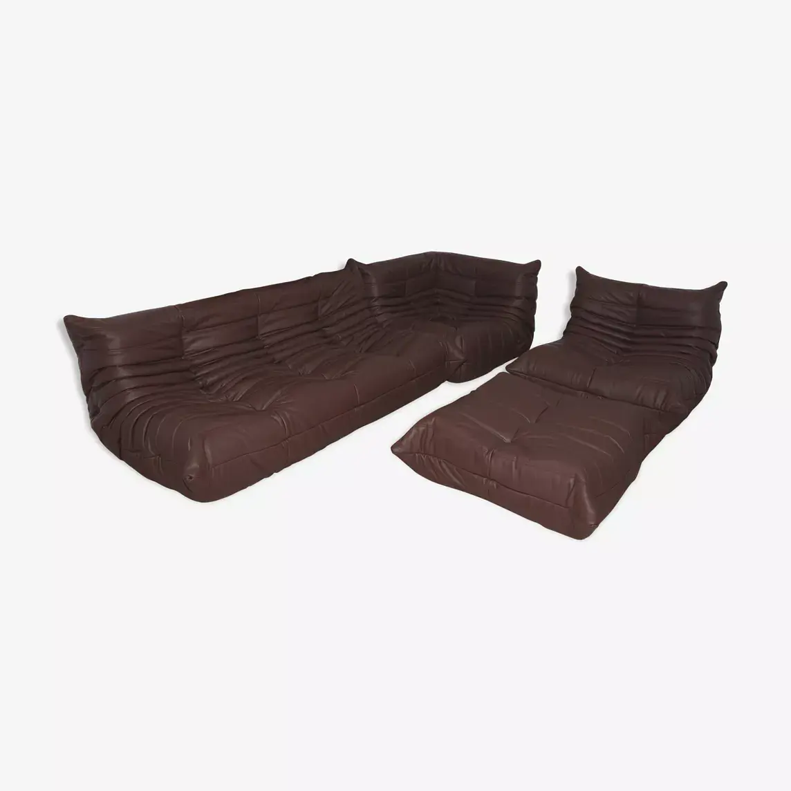 Togo Lounge Set 4-pc. Madras Leather Brown 0