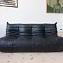 Set Lounge Togo 4 pezzi Pelle Madras Nero 1