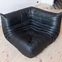 Togo Lounge Set 4-piece. Madras Leather Black 4