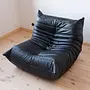 Togo Lounge Set 4-piece. Madras Leather Black 6