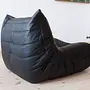 Togo Lounge Set 4-piece. Madras Leather Black 7