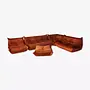 Togo Lounge Set 5-pc. Velvet Amber-Orange 0
