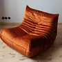 Togo Lounge Set 5-pc. Velvet Amber-Orange 5