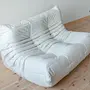 Togo Lounge Set 5-pc. Madras Leather White 3