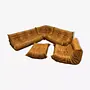Togo Lounge Set 5-tlg. Glattleder Beige 0
