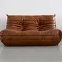 Togo Lounge Set 5-pc. High-gloss leather Antique brown 3
