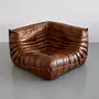 Togo Lounge Set 5-pc. High-gloss leather Antique brown 4