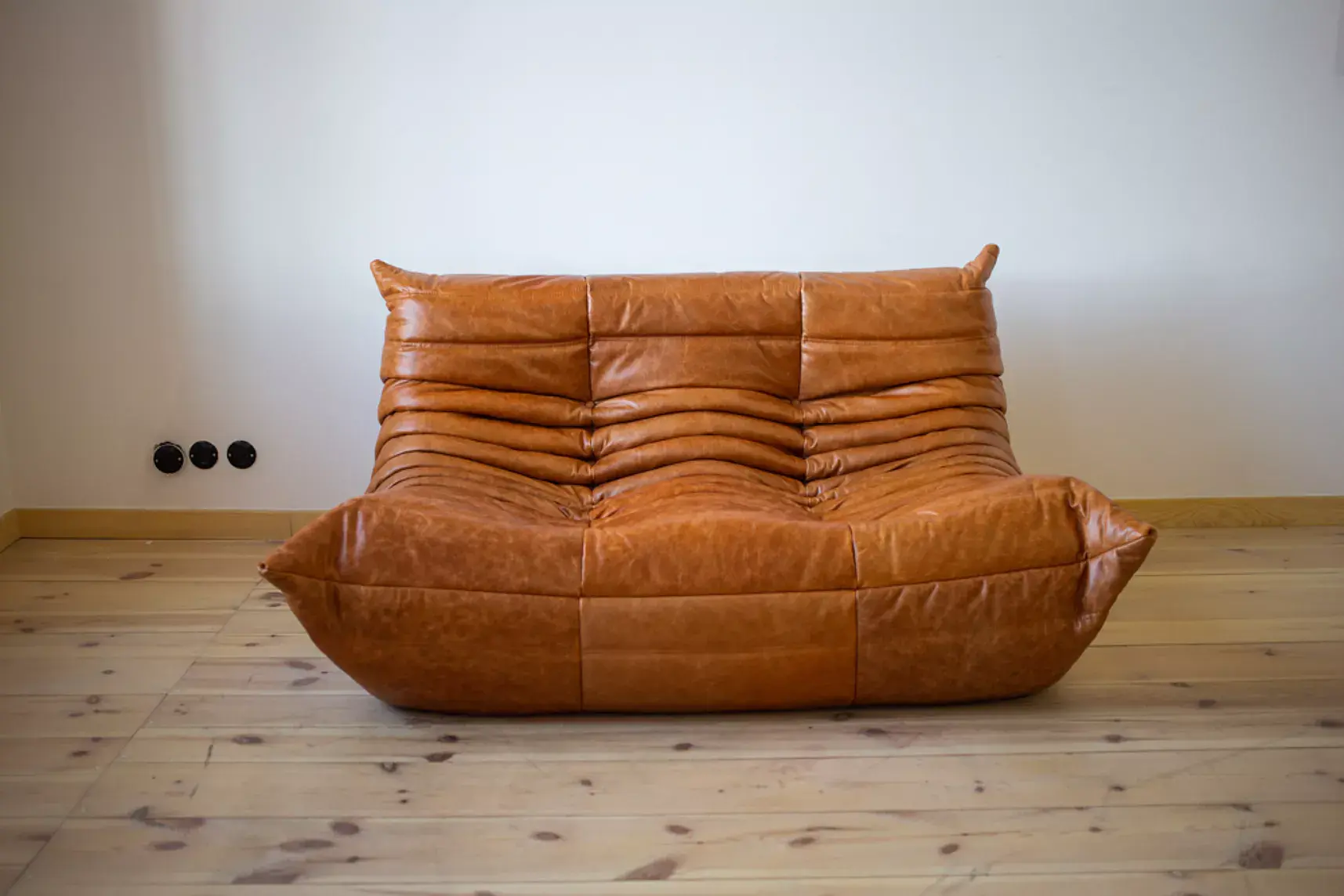 Togo Lounge Set 5-pc. Pull-Up Leather Pine Brown 2