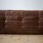 Togo Lounge Set 5-piece Pull-Up Leather Walnut Brown 2