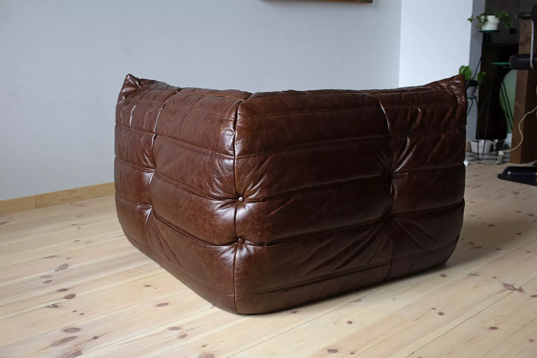 Togo Lounge Set 5-piece. High-gloss leather Dark Brown 4
