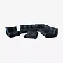 Togo Lounge Set 5-pc. Madras Leather Black 0
