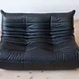 Set Togo Lounge 5 pezzi Pelle Madras Nero 2