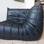 Togo Lounge Set 5-pc. Madras Leather Black 3