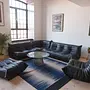Togo Lounge Set 5-pc. Madras Leather Black 7
