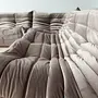 Togo Lounge Set 5-pc. Velvet Warm Grey 9